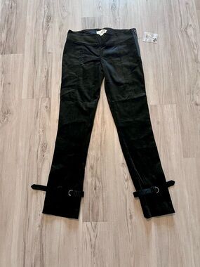 Black corduroy bondage pants by Ya Ya size 10. Semi vintage with ankle zipper